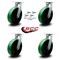 Service Caster 12 Inch Heavy Duty Green Poly on Cast Iron Caster Set with Swivel Locks, 4PK SCC-KP92S1230-PUR-GB-BSL-4 - alternate 3